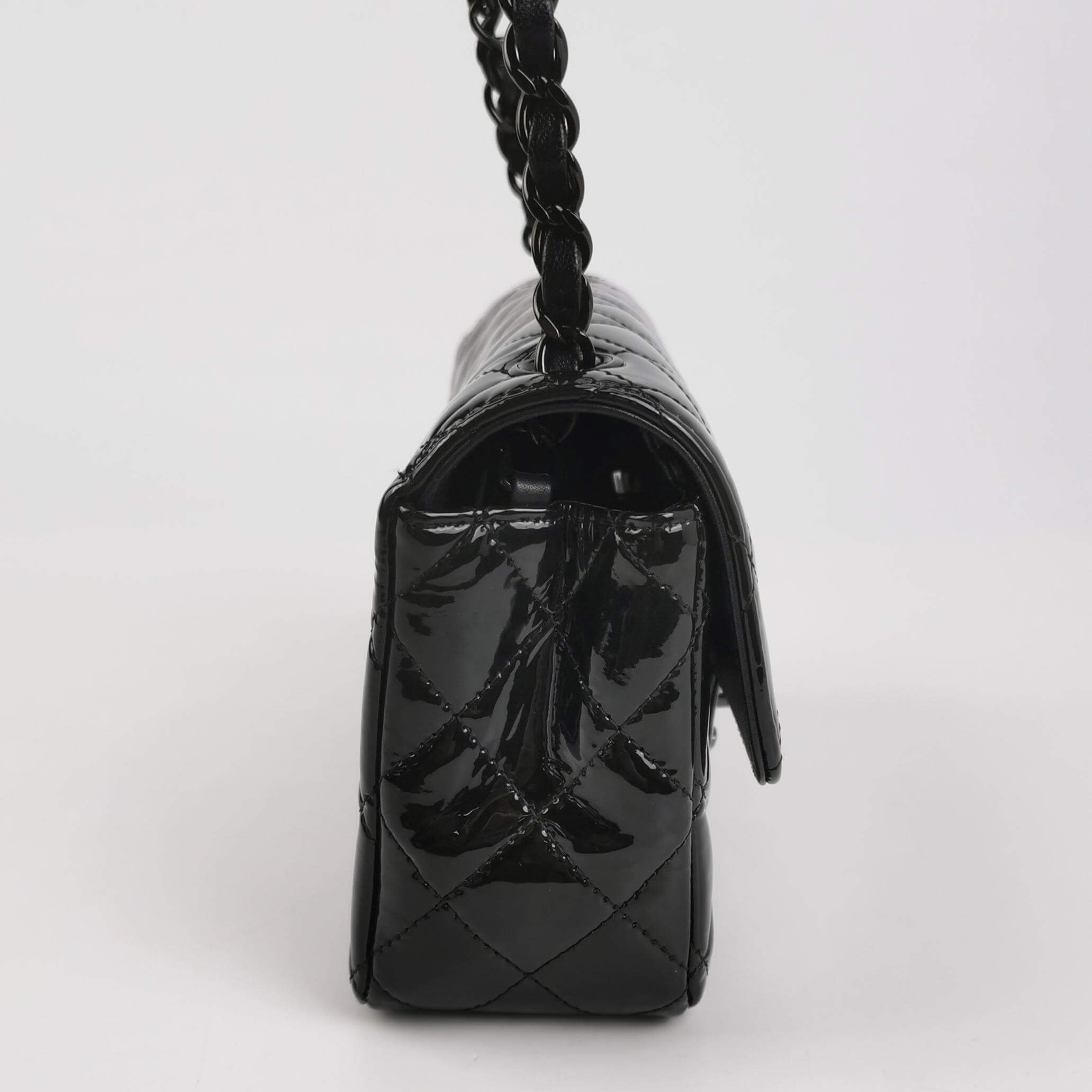 Sac Timeless / Classique Maxi Jumbo en cuir verni noir