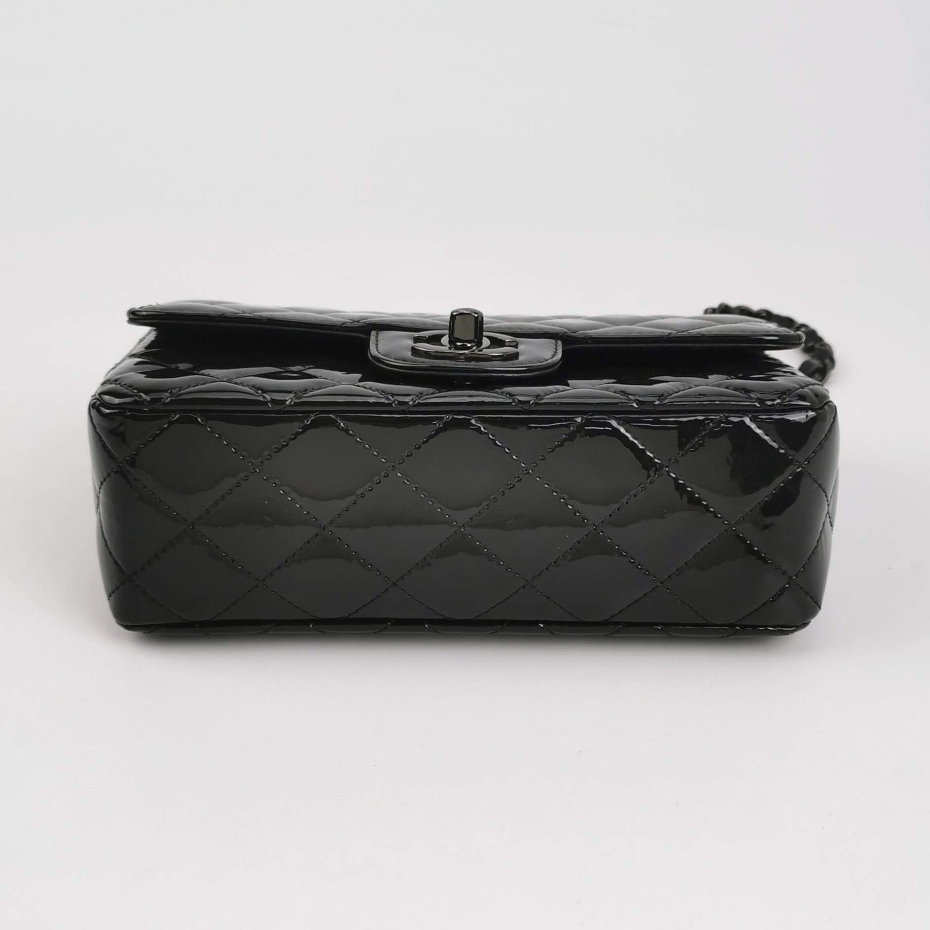 Sac Timeless / Classique Maxi Jumbo en cuir verni noir