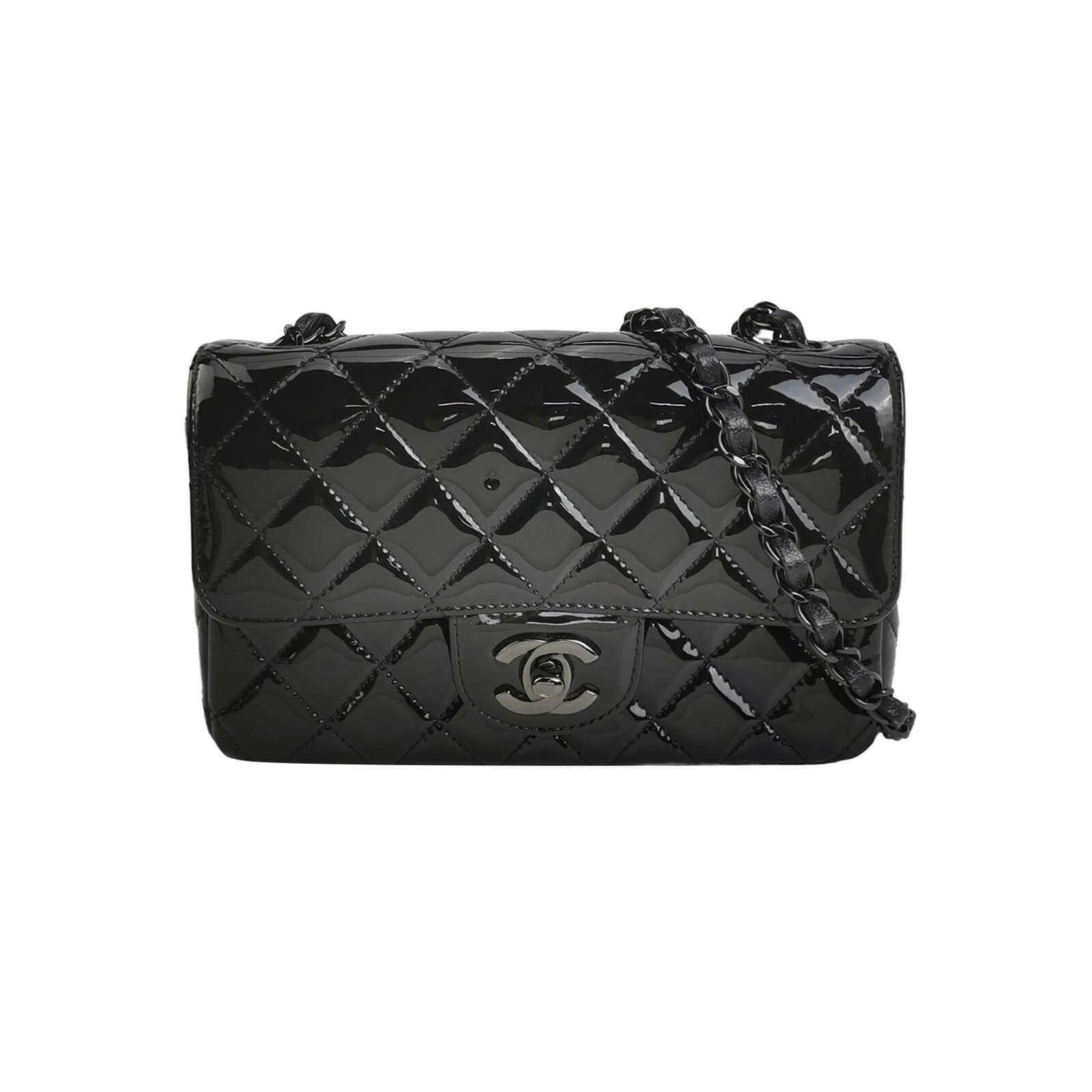 Sac Timeless / Classique Maxi Jumbo en cuir verni noir