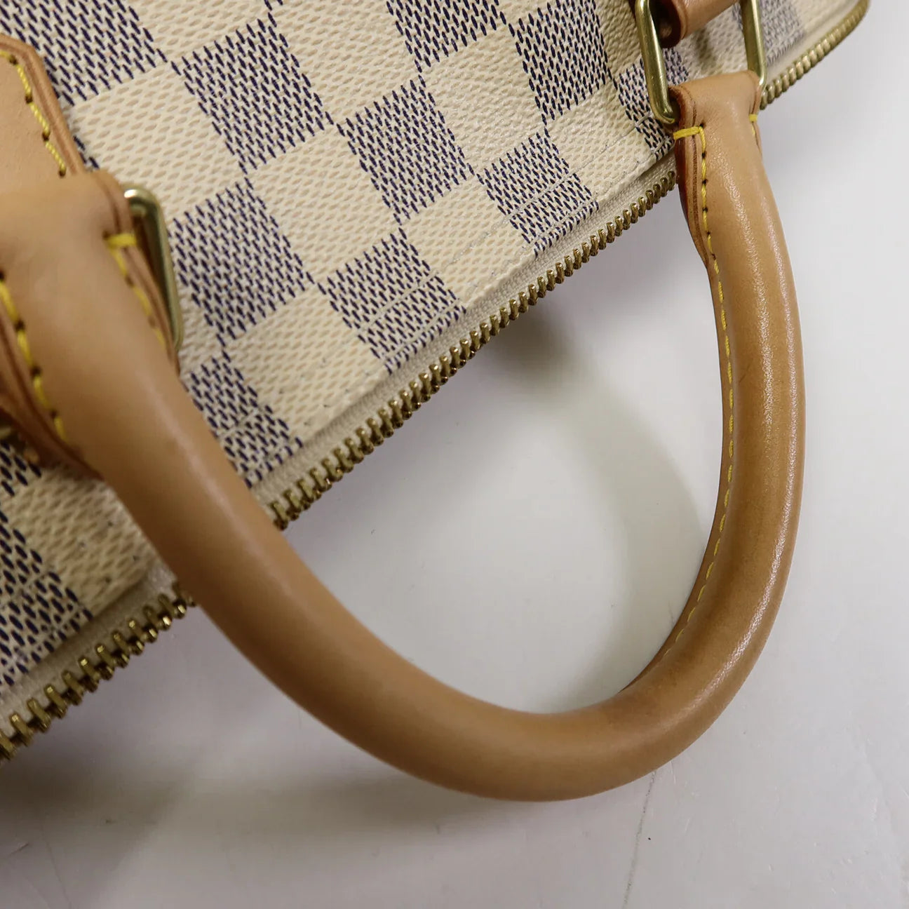 Sac Speedy 30 Vintage en toile damier azur