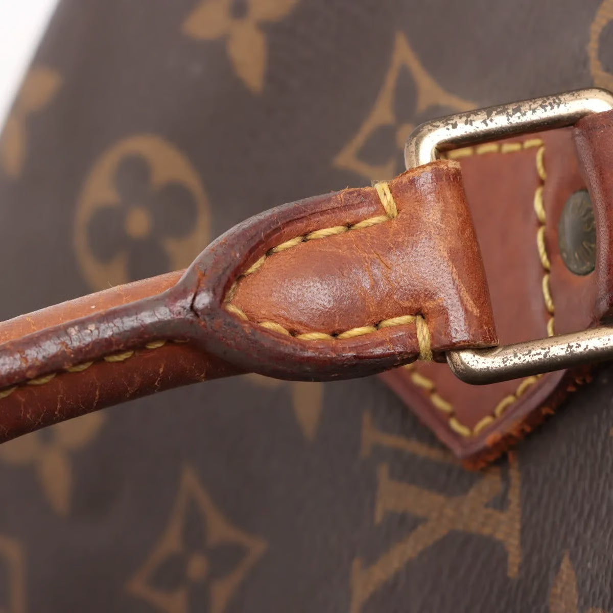 Sac Speedy 30 Vintage en toile monogram marron