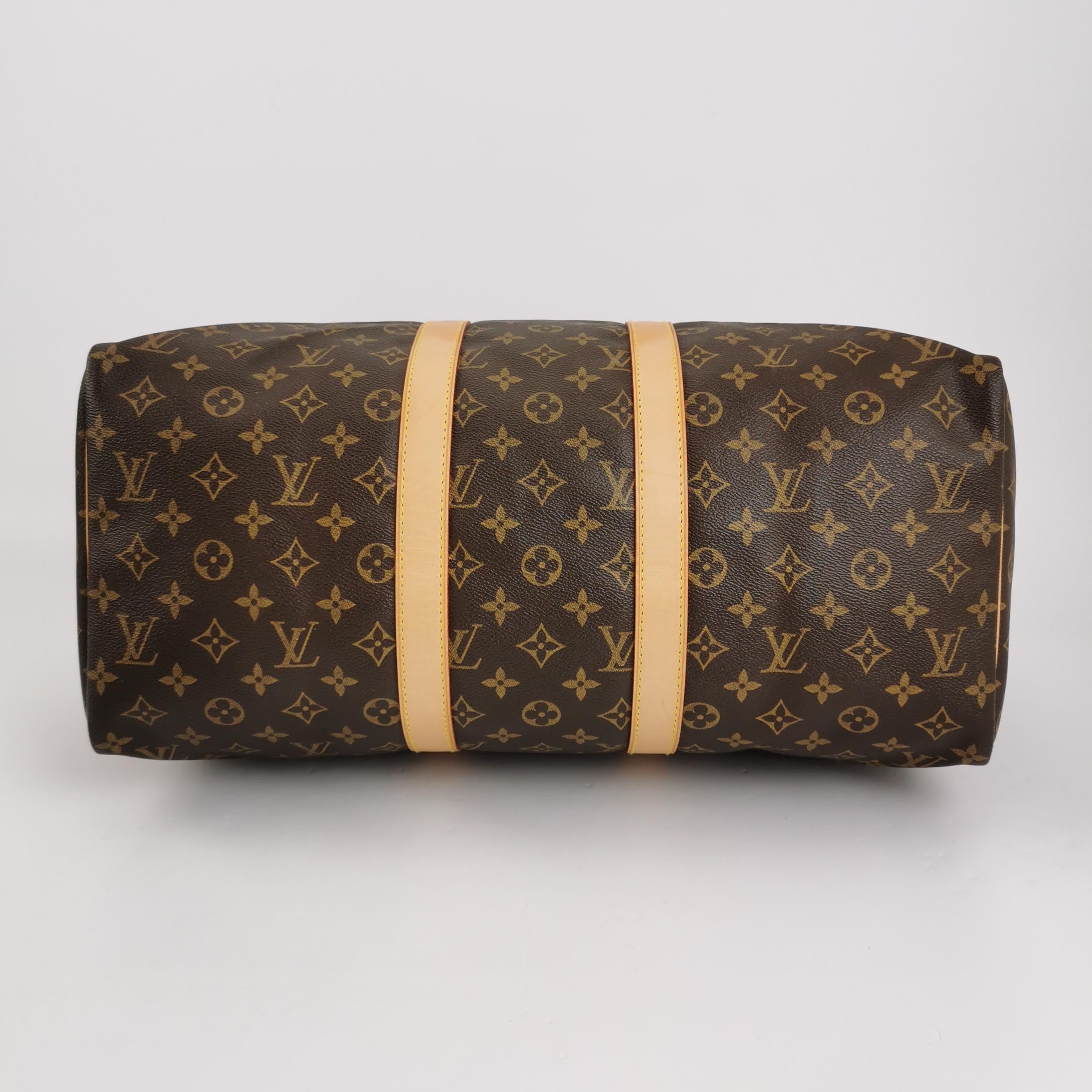 Sac Keepall vintage en toile monogram marron Louis Vuitton