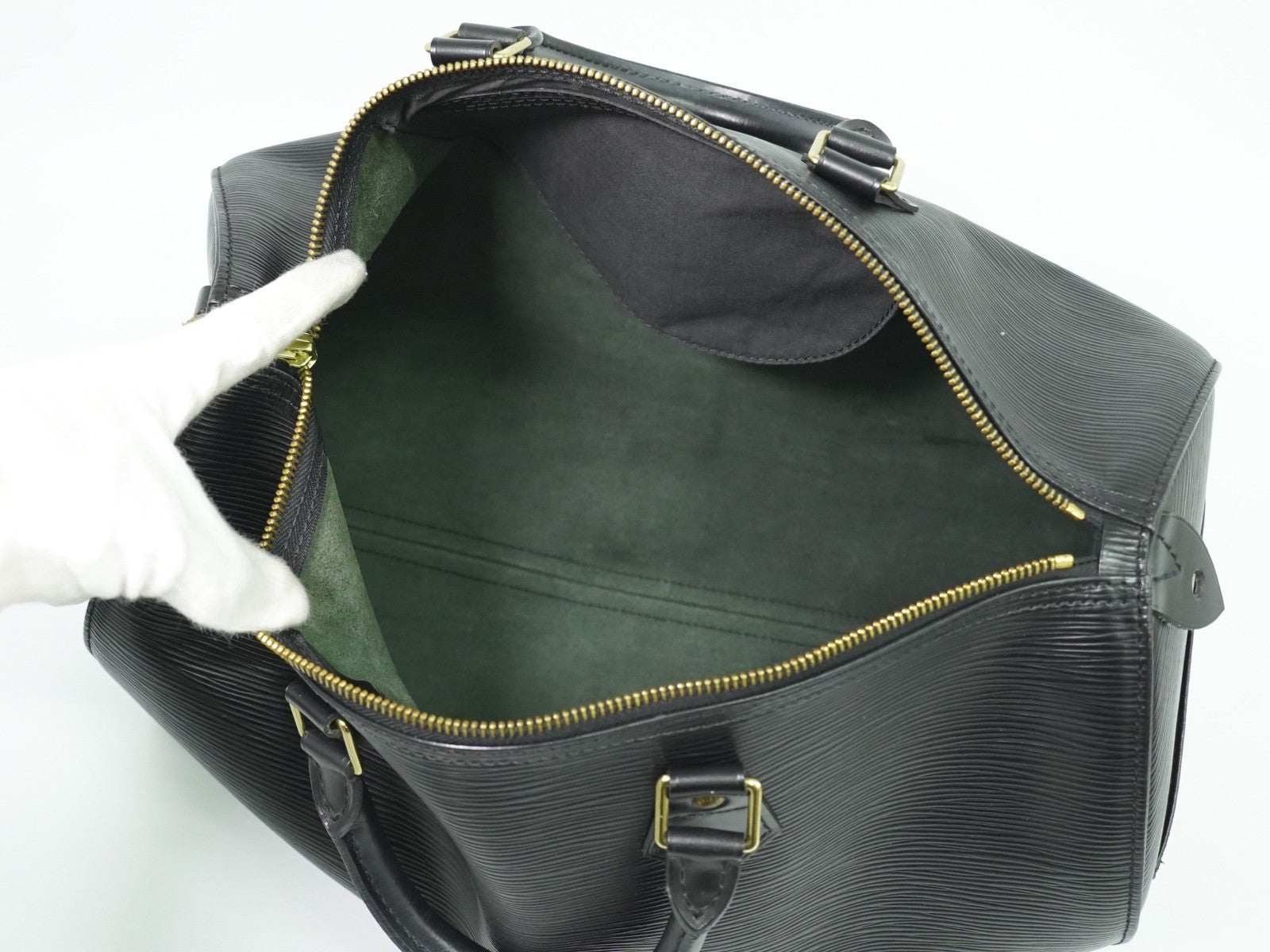 Sac Speedy 35 Vintage en cuir épi noir Louis Vuitton