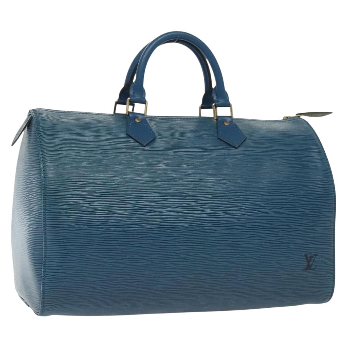 Sac Speedy Vintage en cuir épi bleu Louis Vuitton